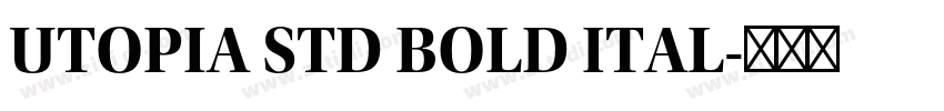 UTOPIA STD BOLD ITAL字体转换